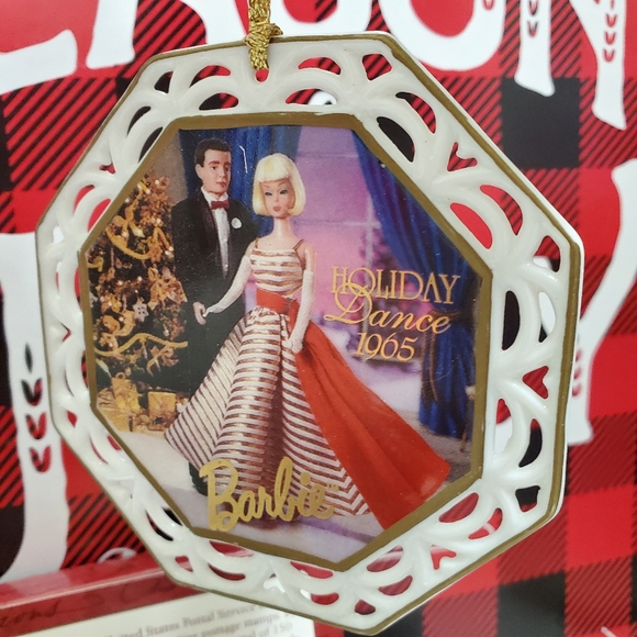 Two Vintage Barbie Christmas Ornaments Hallmark and Enesco 1996 1999 vintage - Picture 3 of 6